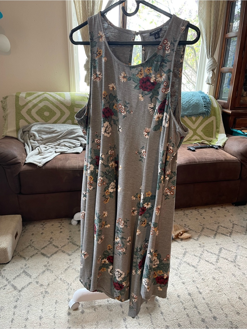 Torrid 2 Floral Sleeveless Swing Dress - Neutral Floral